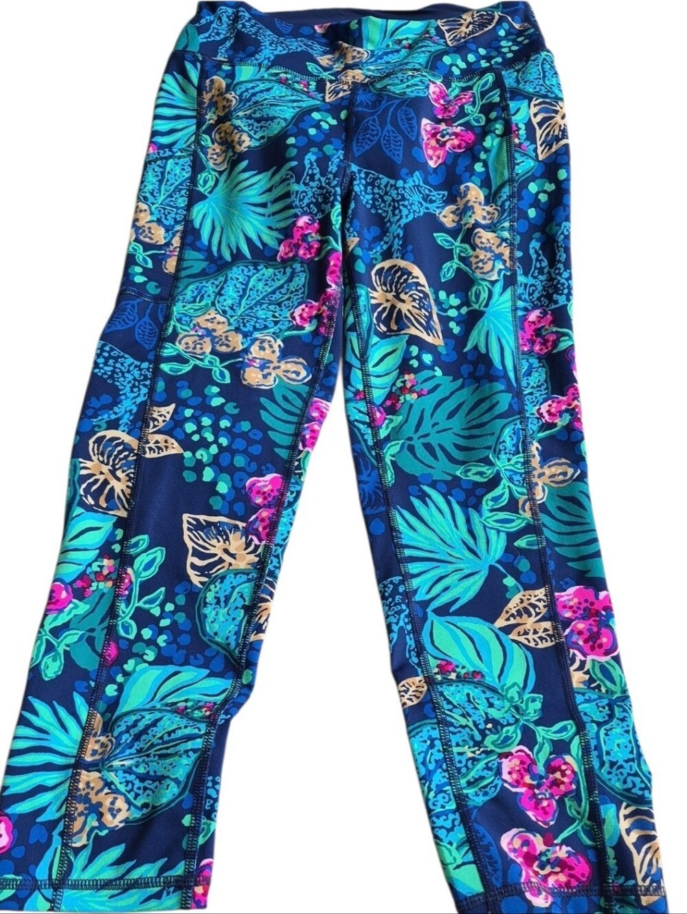 Lilly Pulitzer Weekender High Rise Midi Leggings Life of the Party Medium NWT